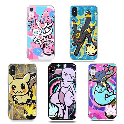 Cool Pokemon Phone Case Umbreon Sylveon Mewtwo Mimikyu Pokemon iPhone ...