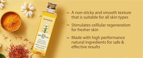 Auravedic Skin Brightening Serum Face Oil With Saffron Ashwagandha ...