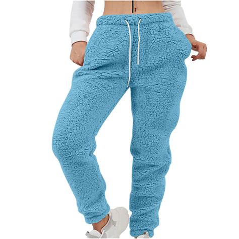 Luxalzxs Plus Size Sweatpants for Women Warm Fitness Sport Leggings ...