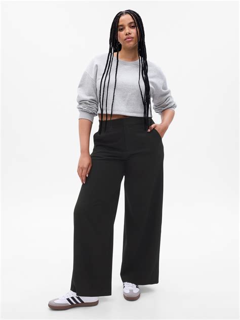 High Rise Wide-Leg Trousers | Gap