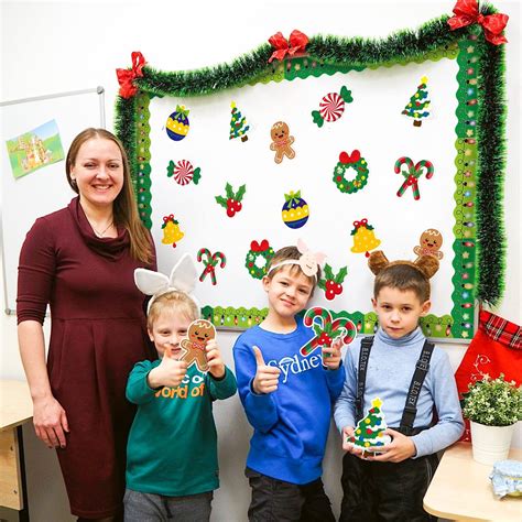 Buy OSNIE 72Pcs Christmas Paper Cutouts Bulletin Board Decoration Xmas ...