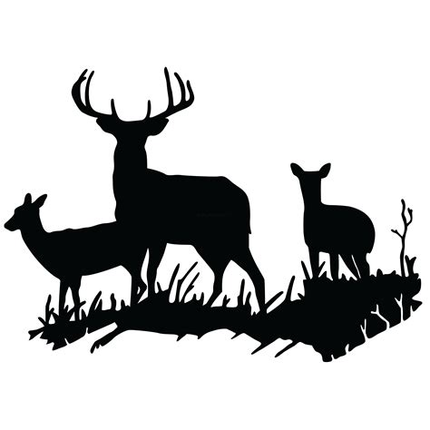 Deer Scene Silhouette at GetDrawings | Free download