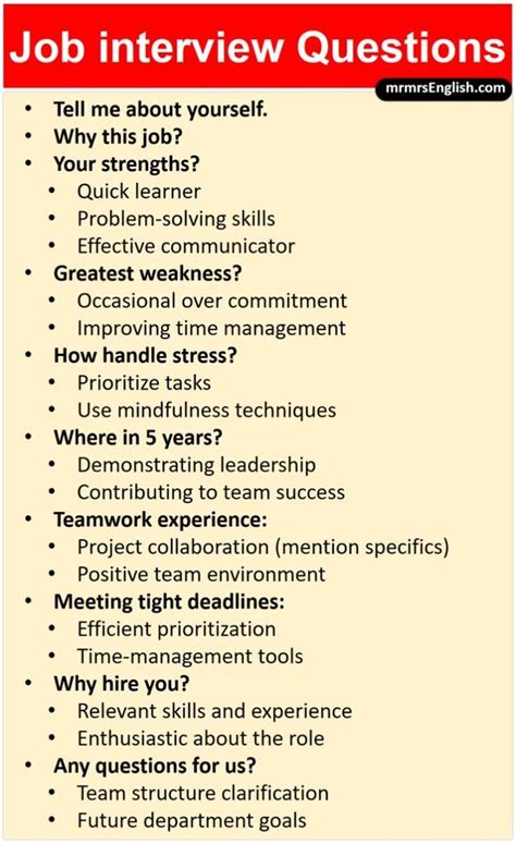 Job Interview Answers 的图像结果