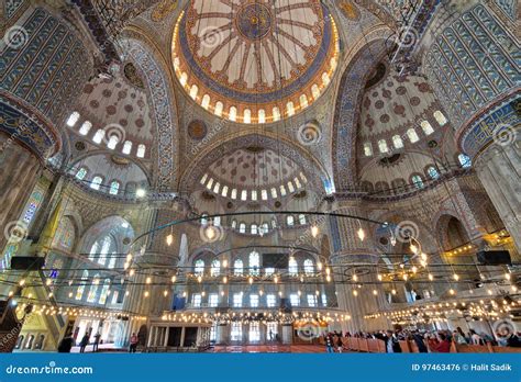 Interior of Sultan Ahmed Mosque Blue Mosque, Istanbul, Turkey Editorial ...