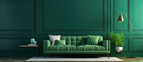 Modern interior room rendered in featuring a sofa floor lamp shelves ...