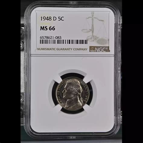 1948-D Jefferson Nickel NGC MS-66 - Old Pueblo Coin
