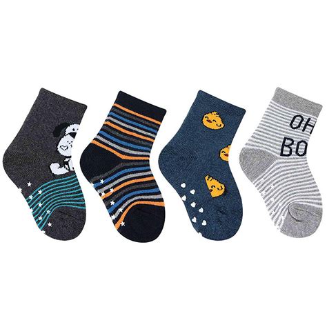 Baby Cushion Socks With Cute Prints - Pack Of 4 – BONJOUR