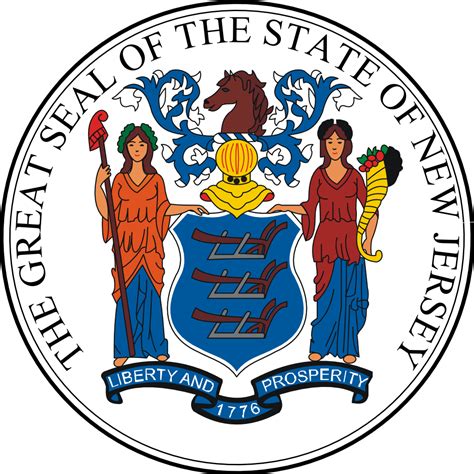 New Jersey State Seal, drawing free image download