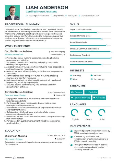 10+ Certified Nurse Assistant Resume Samples & Templates for 2025