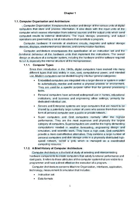 Coa - Cos notes 5 chapters of Pondicherry University - Chapter 1 ...