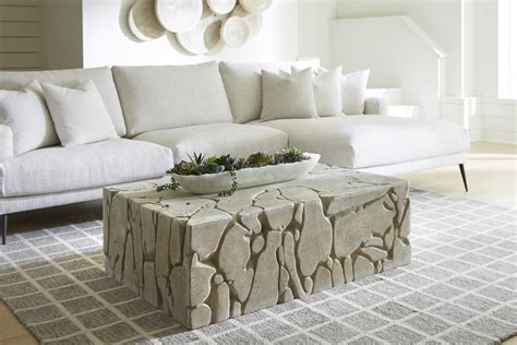 Chunk Coffee Table, Rectangle, Roman Stone