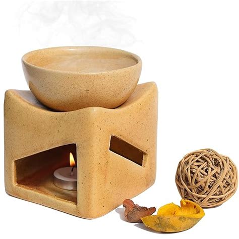 Pure Source India Ceramic Clay Candle Operated Aroma Burner Oil ...