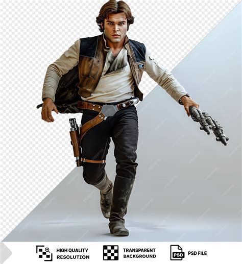 Premium PSD | Psd han solo from star wars roguish and charming piloting the millennium falcon ...