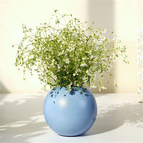 Metal Flower Vase | Blue