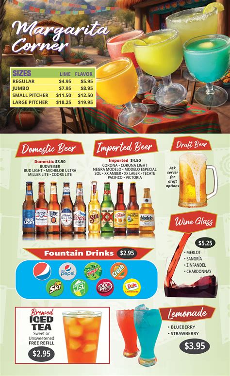 Drinks - MEXICO TIPICO Authentic Mexican Restaurant / 501 S Madison St ...