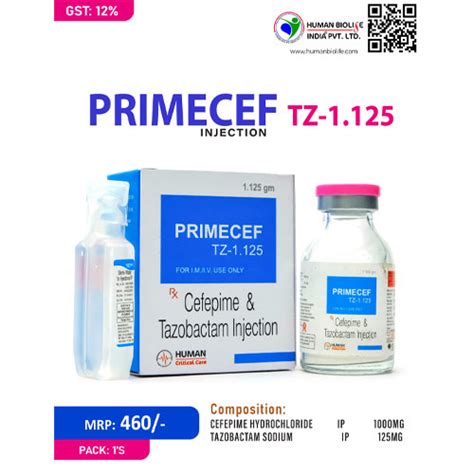 PRIMECEF-TZ 1.125 Injection Human Biolife India Pvt. Ltd.