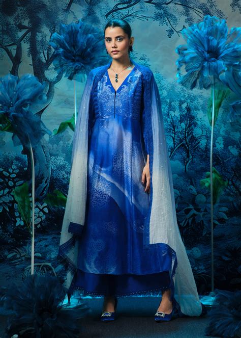 Sapphire Printed Anarkali Set – mandirawirk.in