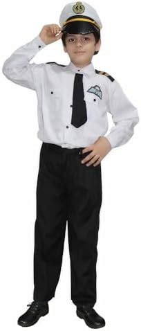 Buy Kaku Fancy Dresses Our Community Helper Pilot Costume -Black ...