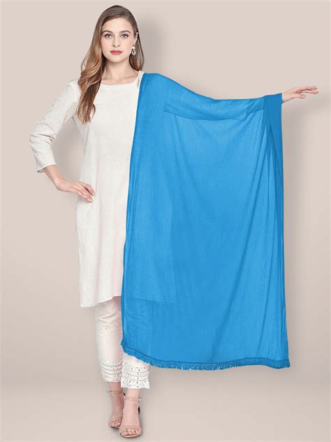 Turquoise Blue Chiffon Dupatta. Dupatta Bazaar