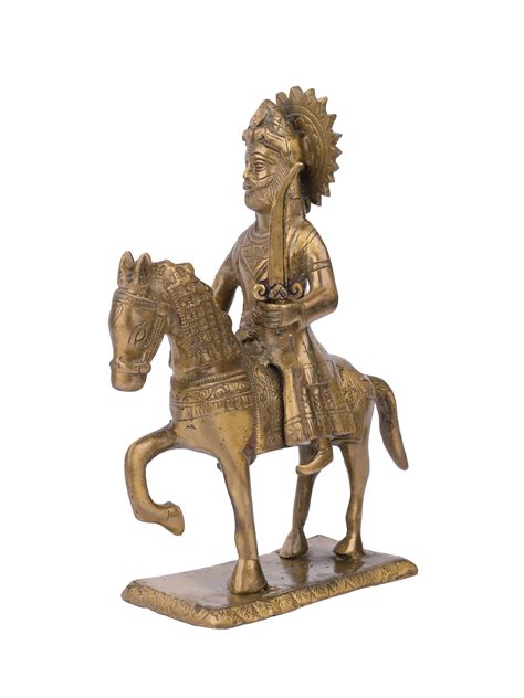 Antique Brass Maharaja AgraSen Statue | Shop Now