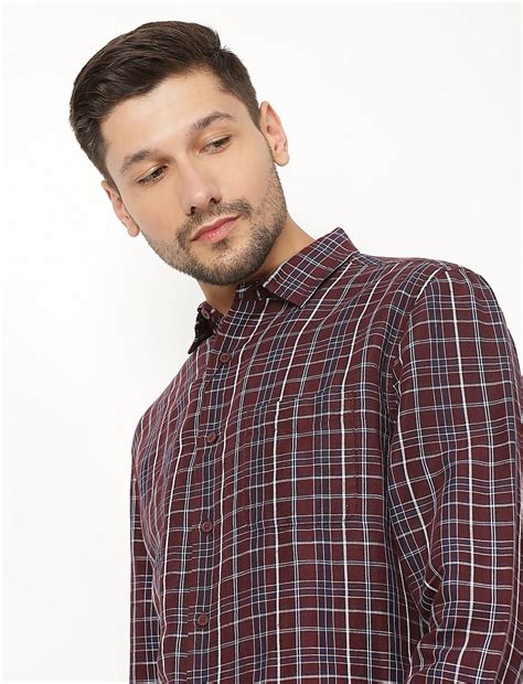 Buy Linen Mix Checked Spread Collar Shirt at Marks & Spencer