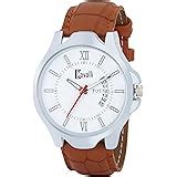 Buy WRIGHTRACK Analogue Men's Watch (White Dial Brown Colored Strap) at ...