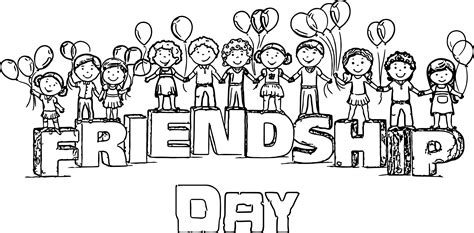 Collection of Friendship Coloring Pages - Free Printable