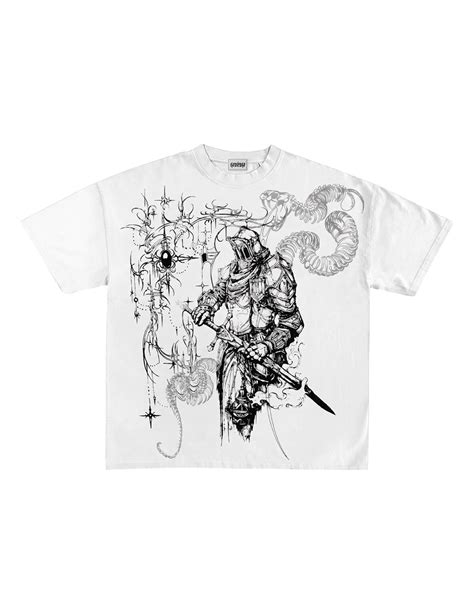 Rust White Tshirt