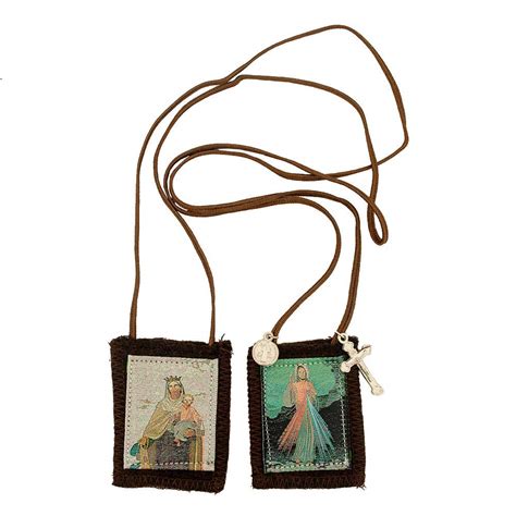 Venerare Catholic Holy Figure Saint Scapular | 100% Wool | Comes with ...