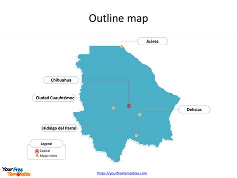 Chihuahua-Map - Free PowerPoint Template