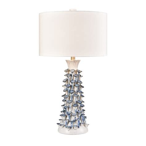 Westmore by ELK Lighting Grand 7-in White Glazed 3-way Table Lamp with ...