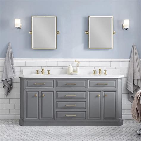 Water Creation Palace 72-in Cashmere Grey Undermount Double Sink ...