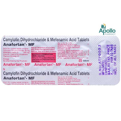 Anafortan MF Tablet | Uses, Side Effects, Price | Apollo Pharmacy