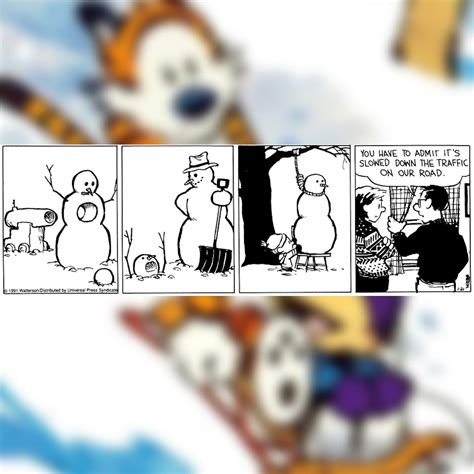 10 Greatest Calvin and Hobbes Comics About Snowmen