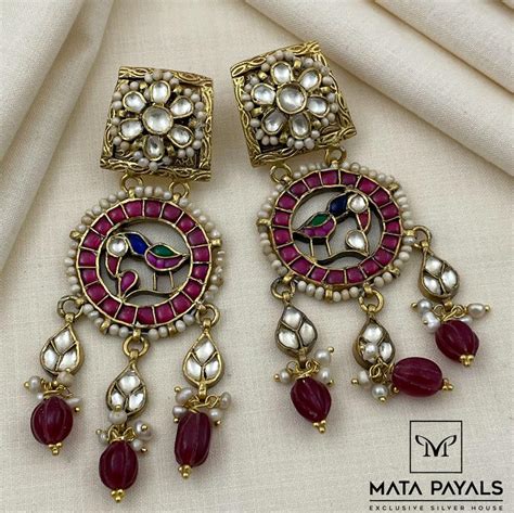 Attractive Birdy Gold Plated Chandbali – Matapayals