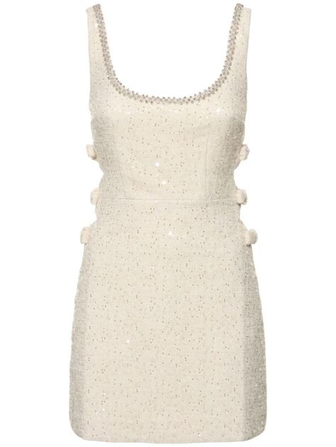 Bouclé cutout mini dress - Self-portrait - Women | Luisaviaroma