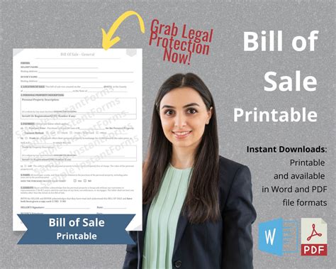 Buy Bill of Sale Printable Bill of Sale Forms Bill of Sale Online in ...