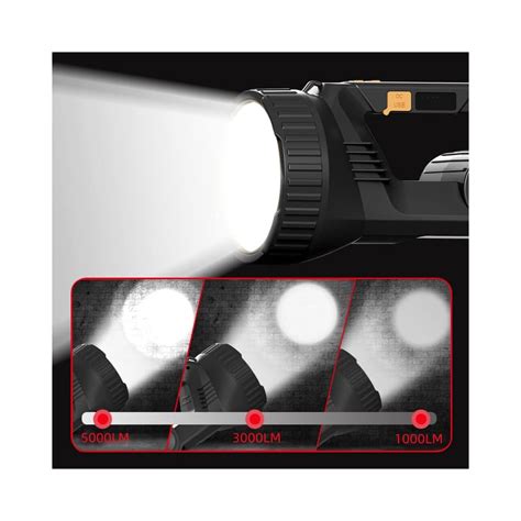 5000 Lumen LED Strong Light Flashlight with | Ubuy India