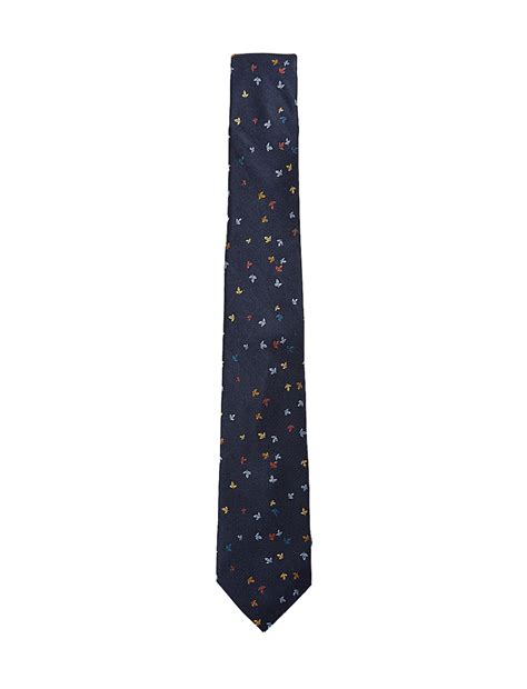 Buy Leaf Print Pure Silk Tie at Marks & Spencer
