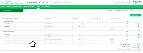 How can you add products from the BOM screen of EcoStruxure Power Build ...