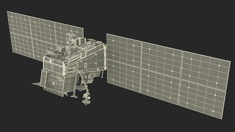 Space Satellite Equipped with Solar Panels 3D | 3D Molier International