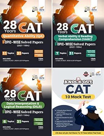 Buy Combo - 28 Years CAT Topic-wise Solved Papers (2021 - 1994) with 10 ...