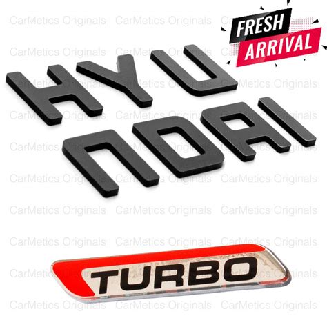 Buy CarMetics Hyundai 3D Letters (3D Stickers 3D Logo 3D Emblem Hyundai ...