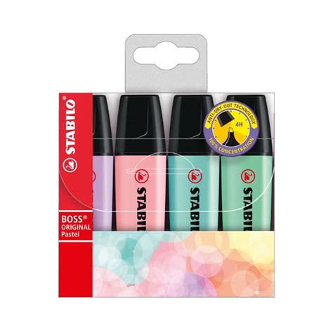 STABILO, Highlighter - BOSS ORIGINAL | Pastel Colors | Pack of 4 ...