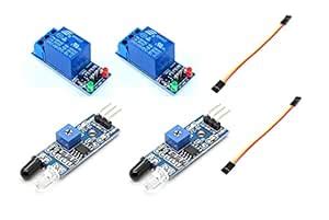 ERH India (Pair of 2) IR Sensor 3 Pin Module with Single Channel Relay ...