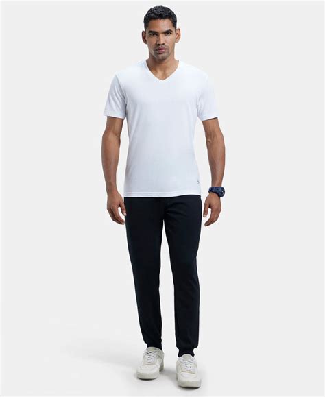 Buy Super Combed Cotton Rich Pique Slim Fit Jogger with Zipper Pockets ...