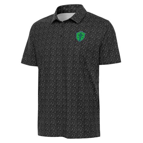 Men's Antigua Black Seattle Sounders FC Figment Polo