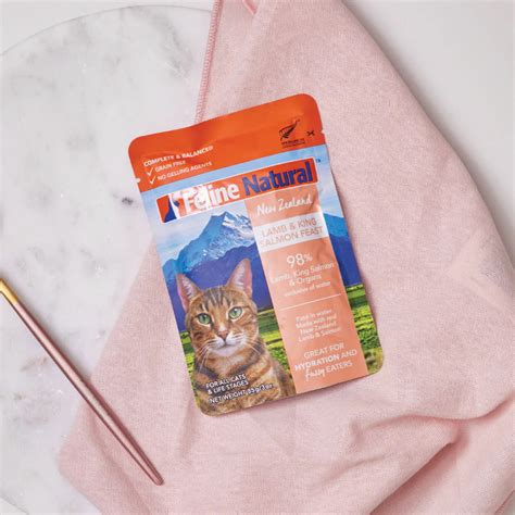 Feline Natural Lamb & King Salmon Feast Pouch Cat Food, 3-oz, Case of ...