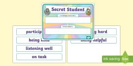 Secret Student Display Poster (teacher made) - Twinkl