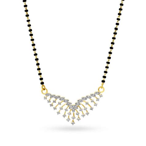 Beguiling Cascading Diamond Mangalsutra